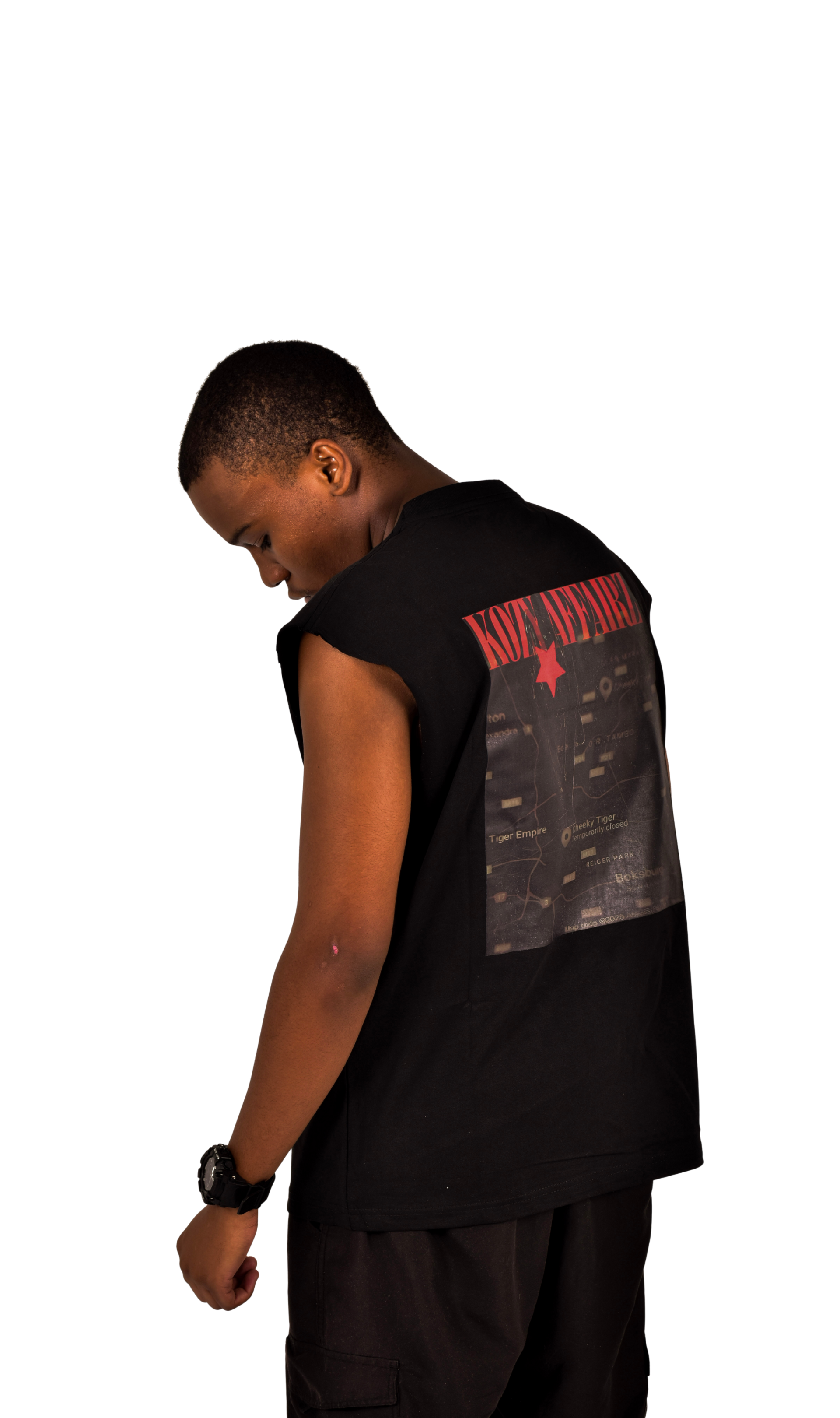 KOZYAFFAIRZ Sleeveless Map Tee