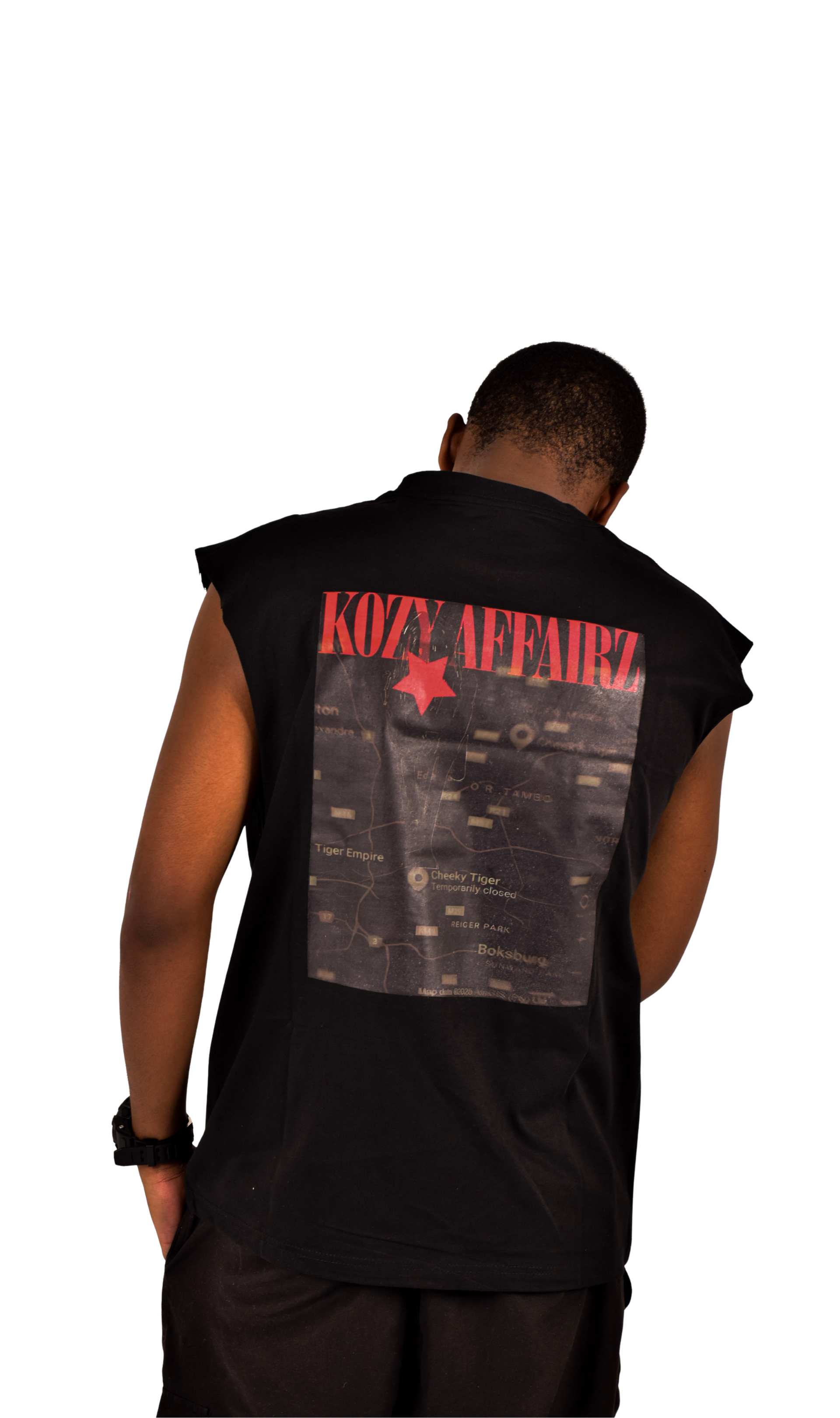 KOZYAFFAIRZ Sleeveless Map Tee
